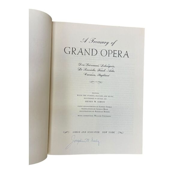 A Treasury of Grand Opera 1946 Henry W. Simon, Editor Collectible Vintage - Picture 5 of 7